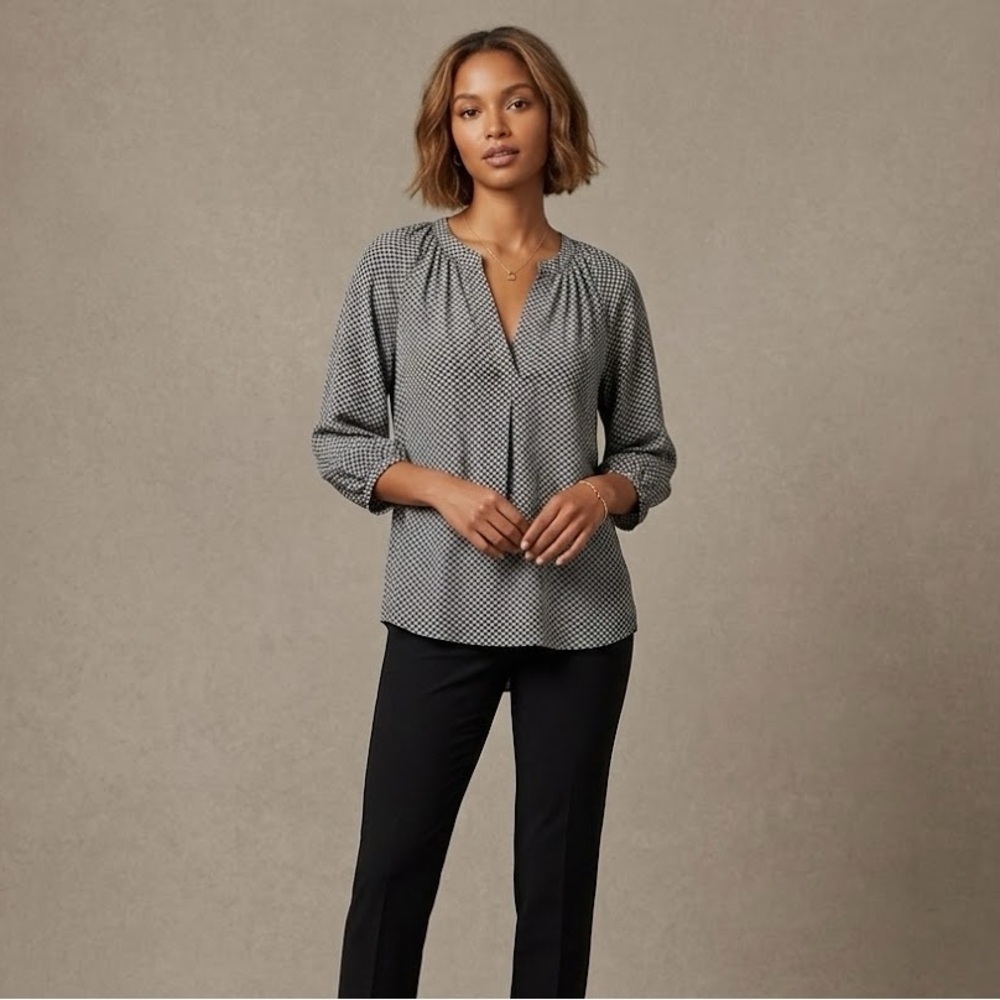 Joie 100% Silk Printed Blouse | Size Small